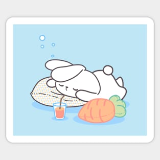 A Bunny's Perfect Day of Relaxation Sticker